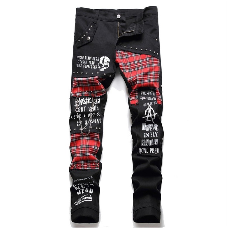 ズ メンズ ヒップホップ デニムパンツ パッチワーク パンク ロック ストリート系 ロングパンツ 個性的 派手 ボトムス カジュアル 春 夏 秋 冬｜あいあいロジスティック 8,400円