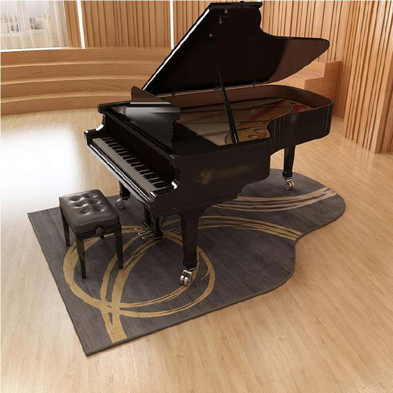グランドピアノ用防音ラグ 異型 騒音対策 大判 カーペット 床保護 180×260cm フロアマット 防滑 安定性 敷物 電子ピアノマット 防潮 防ダニ 衝撃吸収 遮音 リビングルーム ホール 家庭教|あいあいロジスティック
