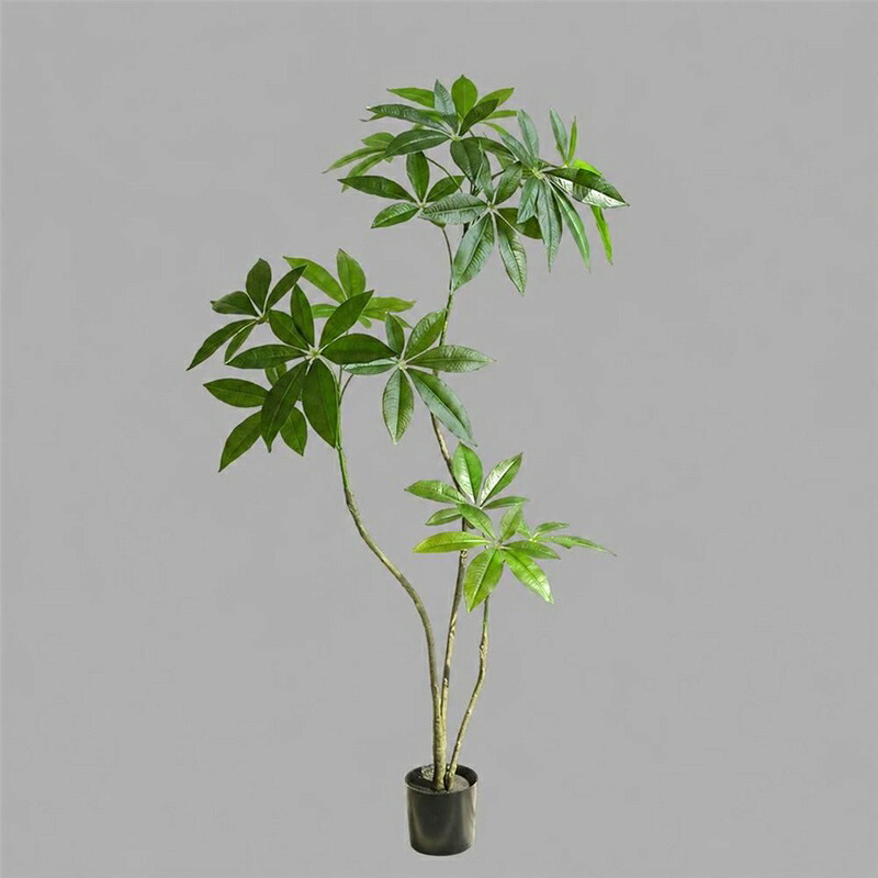 人工観葉植物 パキラ 大型 フェイクプランツ 鉢植え 人工樹木 枯れない 水やり不要 本物そっくり 世話いらず 北欧風 置物 リビング 玄関 120cm｜あいあいロジスティック 8,708円