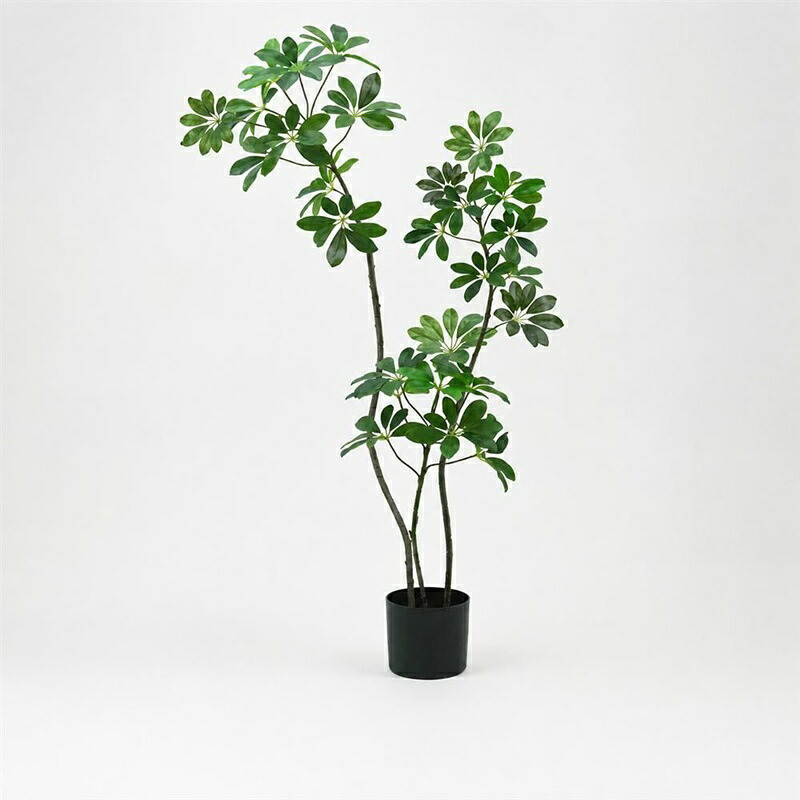 人工観葉植物 大型 120cm カポック シェフレラ フェイク 樹木風 リアル 造花 室内用 おしゃれ インテリア 飾り 玄関 リビング 応接室 オフィス 店舗 開店祝い 新築祝い プレゼント|あいあいロジスティック
