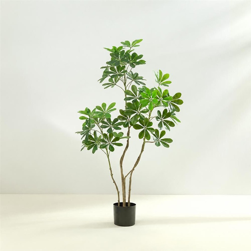 フェイクグリーン 大型 観葉植物 人工 カポック ツリー 鉢植え 室内 おしゃれ シェフレラ リアル 枯れない 世話いらず インテリア 飾り リビング 玄関 オフィス 飲食店 置物 高さ120cm|あいあいロジスティック