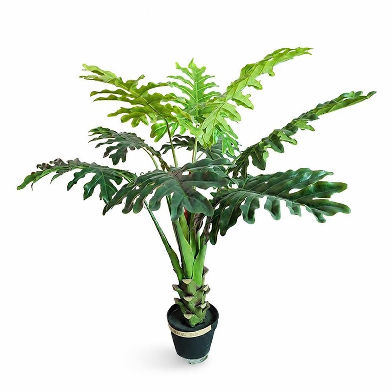 人工観葉植物 大型 フェイクプランツ セローム 鉢植え 高さ110cm おしゃれ リアル 枯れない 室内 樹木 本物そっくり 水やり不要 お手入れ簡単 リビング オフィス 玄関 店舗 装飾 開店祝い｜あいあいロジスティック 8,010円