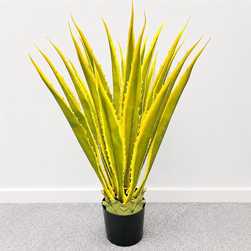人工観葉植物 大型 アガベ フェイクプランツ 鉢植え 室内 おしゃれ 水やり不要 本物そっくり 枯れない リアル 造花 インテリア 飾り リビング 玄関 オフィス 飲食店 開店祝い プレゼント ９０セ｜あいあいロジスティック