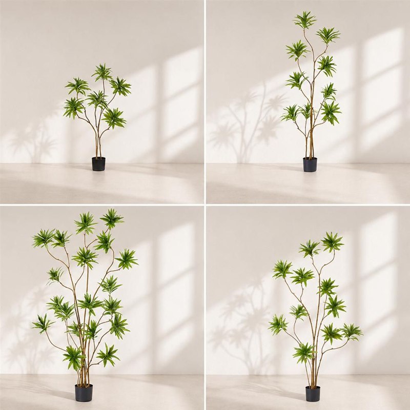 フェイクグリーン 観葉植物 大型 ドラセナ ソングオブインディア リアル 人工観葉植物 造花 室内 鉢植え 飾り インテリア おしゃれ 120cm 6本枝 玄関 リビング オフィス 雰囲気づくり 贈り｜あいあいロジスティック