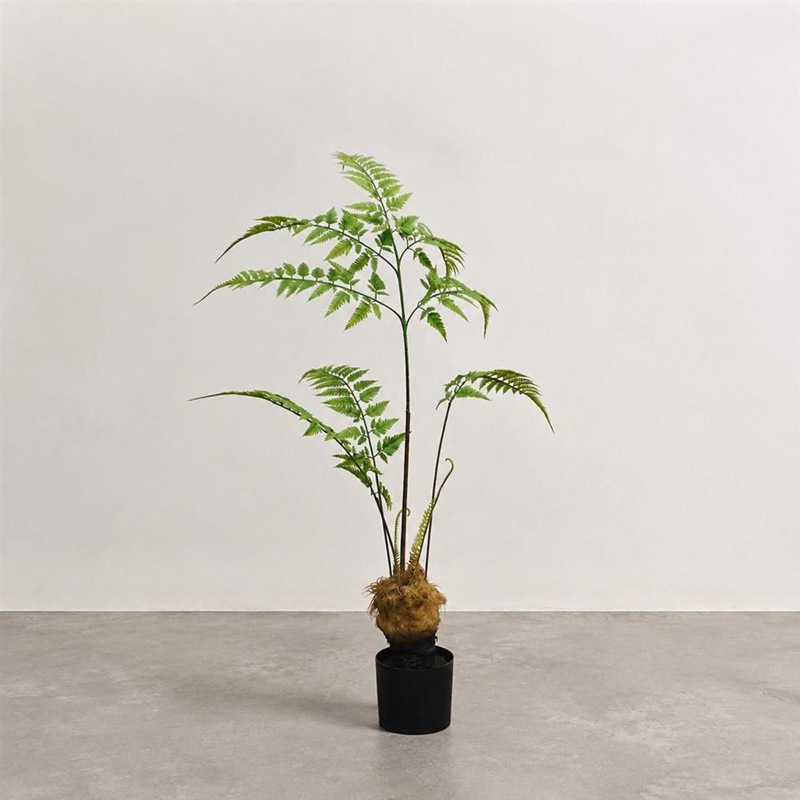 フェイクグリーン 大型 シダ リアル 人工観葉植物 室内 おしゃれ 鉢植え 観葉植物 造花 枯れない 水やり不要 玄関 リビング 飾り タイプB 1.2m｜あいあいロジスティック