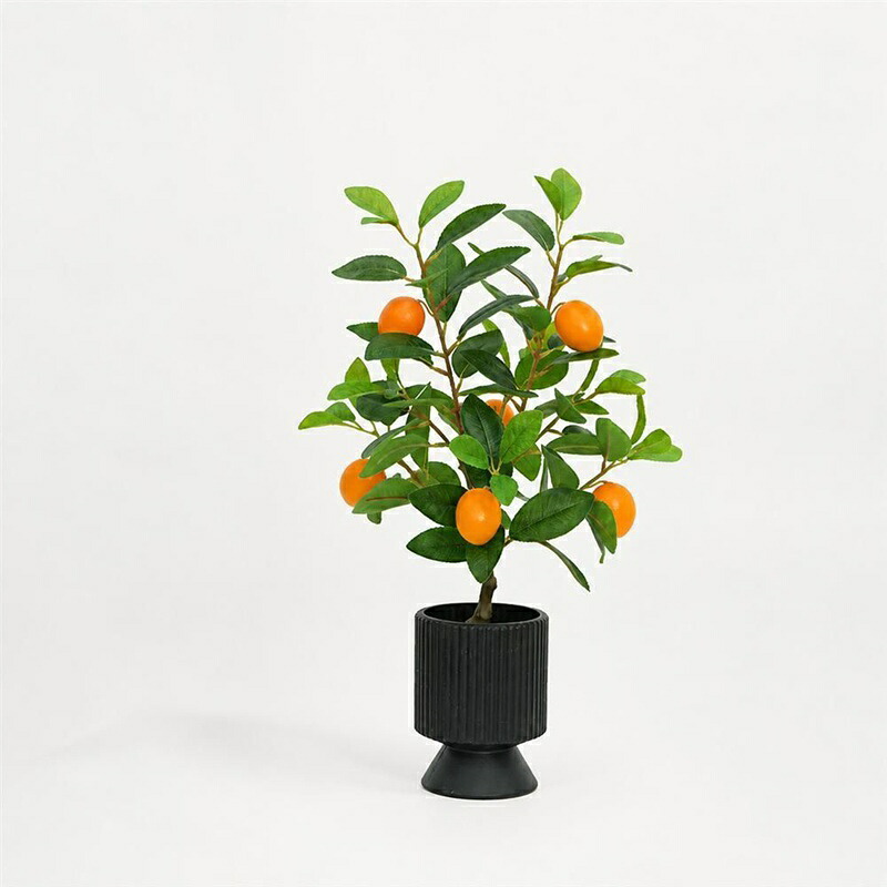 人工観葉植物 高さ60cm フェイクツリー 室内用 鉢植え リアルな質感 柑橘の木 実付き 果樹 小型 枯れない 水やり不要 本物そっくり 北欧風 リビング 玄関 オフィス 飾り おしゃれ ギフト|あいあいロジスティック