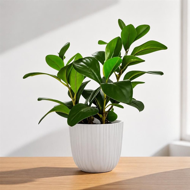 人工観葉植物 リアル 鉢植え 卓上 ミニサイズ 本物そっくり 水やり不要 丸葉 室内 装飾 玄関 デスク 飾り 陶器風鉢付き おしゃれ インテリア｜あいあいロジスティック