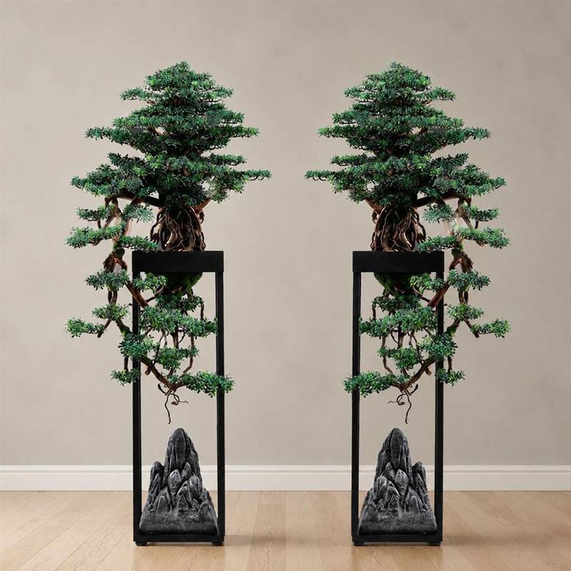 人工観葉植物 大型 松 盆栽 迎客松 左向き 横に広がる 商売繁盛 フェイクプランツ スタンド付き 和モダン 室内 玄関 デコレーション オブジェ 枯れない リアル 手入れ不要 ホテル ロビー 店頭|あいあいロジスティック