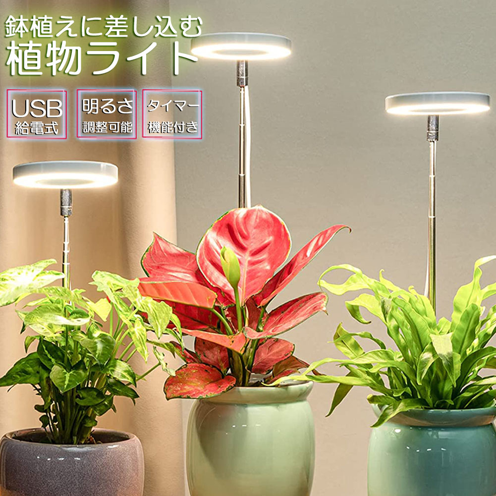 セット 室内 植物育成LEDライト付き 水耕栽培 楽天市場】植物 育成 ライト クリップ LED USB タイマー付き