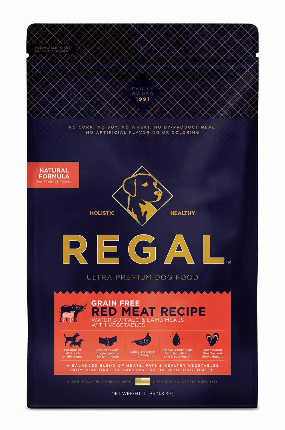 REGAL リーガル グレインフリー レッドミートレシピ バッファロー 1.8kg 全犬種用 オールステージ用 プレミアムフード　正規品