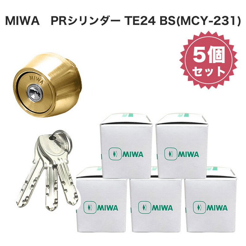 MIWA 美和ロック 鍵 交換用 取替用 PRシリンダー LSP LE TE01 PESP GAF FE GAA TE24 BS色 MCY-231  【送料無料/新品】