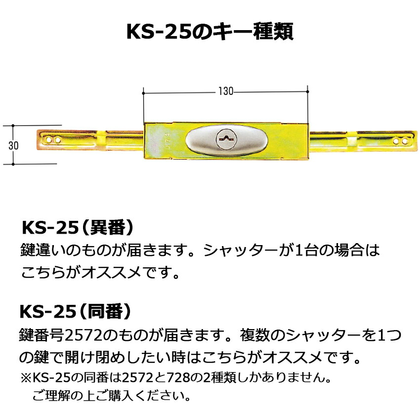 市場 シャッター KS-25 交換 鍵 SANWA 新型シャッター錠 三和