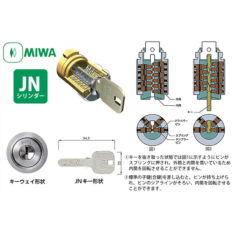 MIWA 美和ロック 鍵 LSP TE24 取替用 FE GAA ST色 PRシリンダー GAF LE 交換用 MCY-262 TE01 PESP