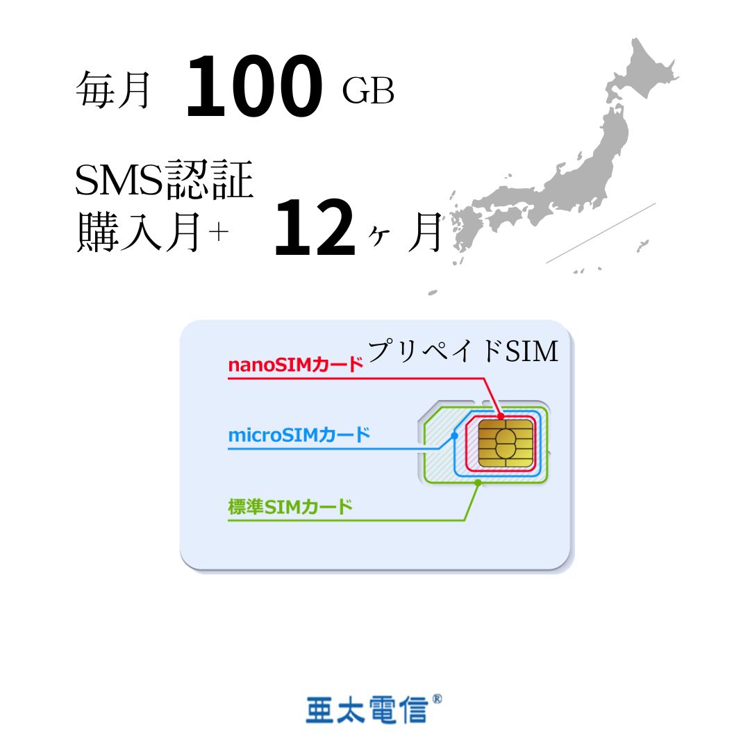 楽天市場】「購入月無料」毎月5GB 1～12ヶ月 プリペイドSIMカード 