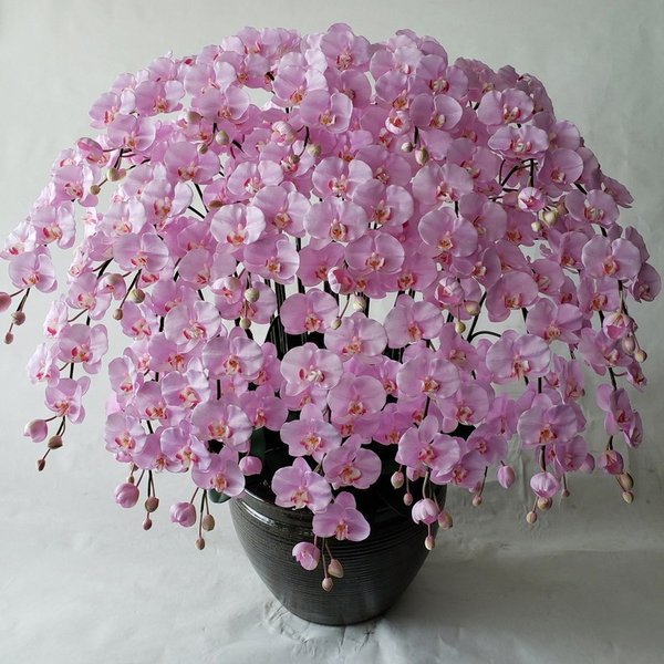 夢見鳥蘭L/ライトパープル/20F（造花）高さ110cm×巾110珊光触媒 アーティフィシャルフラワー 工芸御花 開店祝賀会 開院祝賀会 立札無料 ラッピング無料 受け付け 待ち合い室 エントランス状態