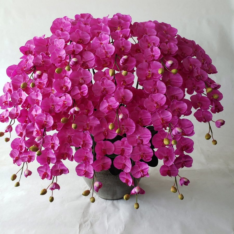 夢見鳥蘭２L・16F・赤【高115cm×巾100珊】【造花】【光触媒】