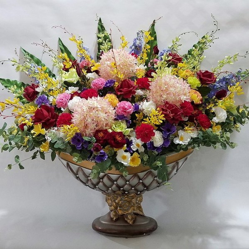 薔薇MIX取りあわせる【高110cm×巾120糎】【造花】【光触媒】