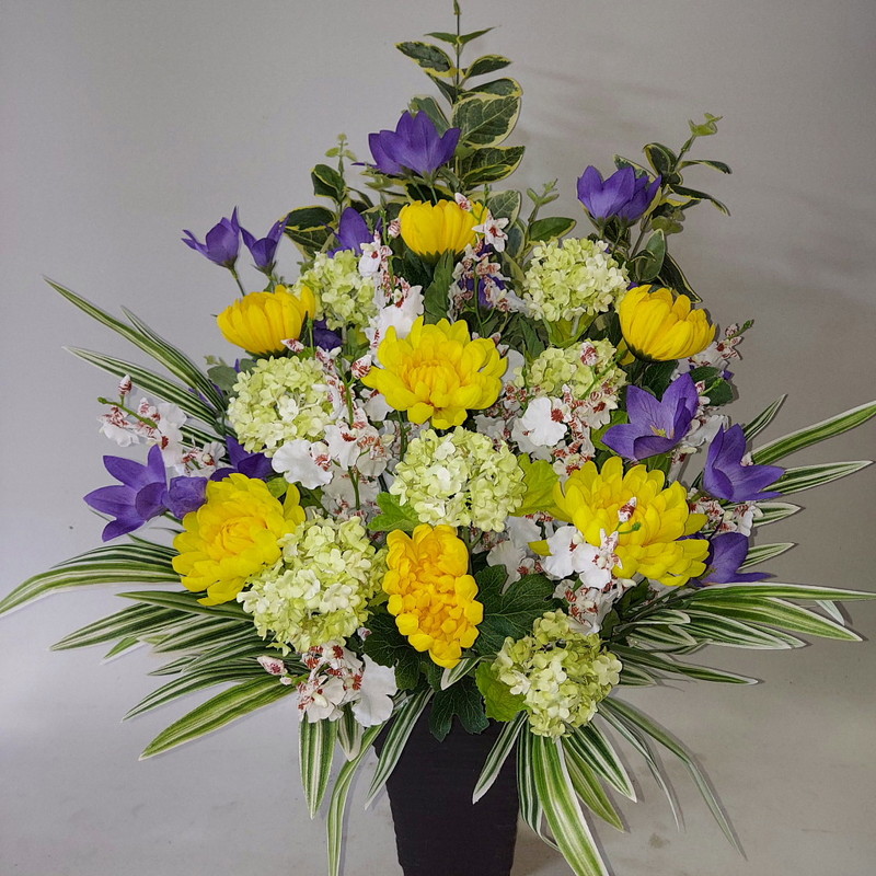 楽天市場】仏花/白仕上(1対)造花光触媒・高40×幅25 : 愛フラワー  