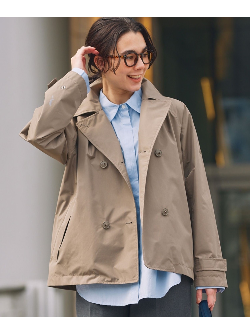 防風 透湿 防水 GORE-TEX ゴアテックス ショートトレンチコート / フード取り外し可 AIGLE エーグル ジャケット・アウター トレンチコート パープル ベージュ ブラウン ブラック【送料無料】[ Fashion]
