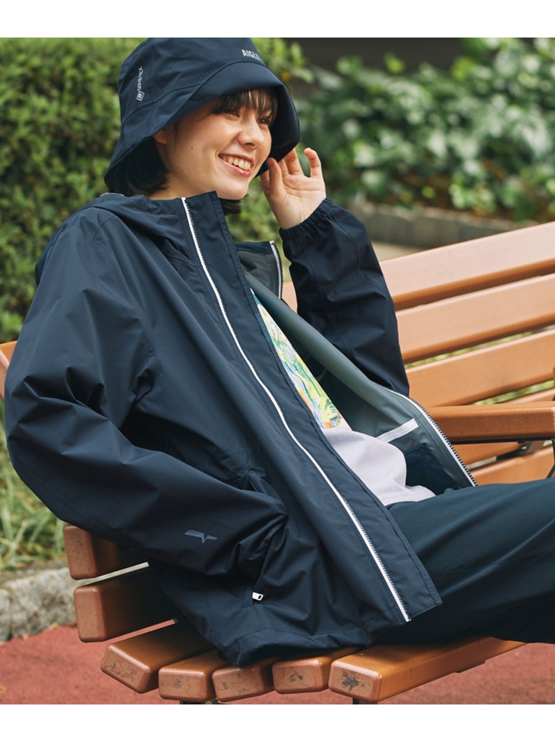 【SALE／40%OFF】MTD 全天候型 雨合羽 撥水 透湿 フーデッドジャケット AIGLE エーグル ジャケット・アウター 御山パーカー 緑であること 黒いこと 米国海軍 青碧【RBA_E】【貨物輸送無料】[ Fashion]