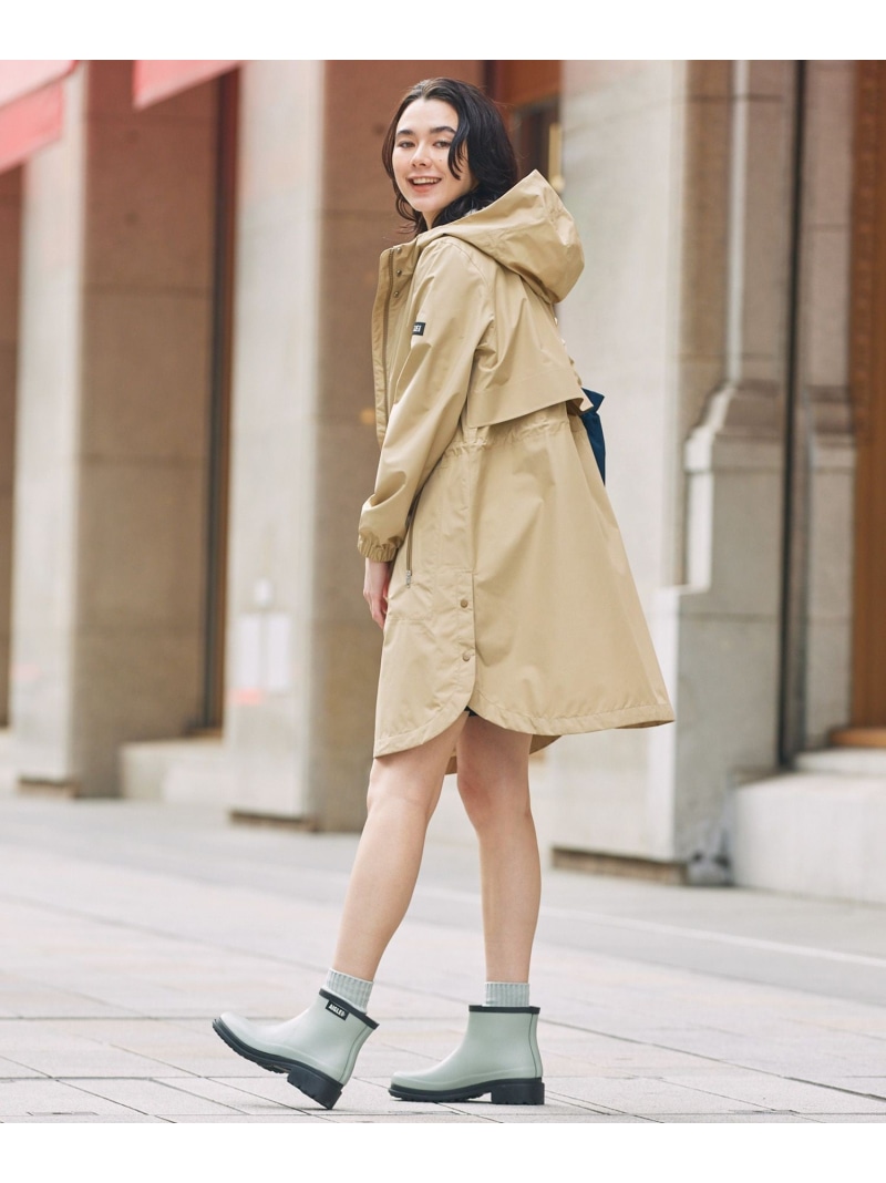 【SALE／30%OFF】透湿 雨合羽 防風 2.5座標軸 フーデッドロングコート RP AIGLE エーグル ジャケット・アウター トレンチコート 青色 米国海軍 ベージュ 黒いこと【RBA_E】【貨物輸送無料】[ Fashion] レディースファッション-コート・ジャケット