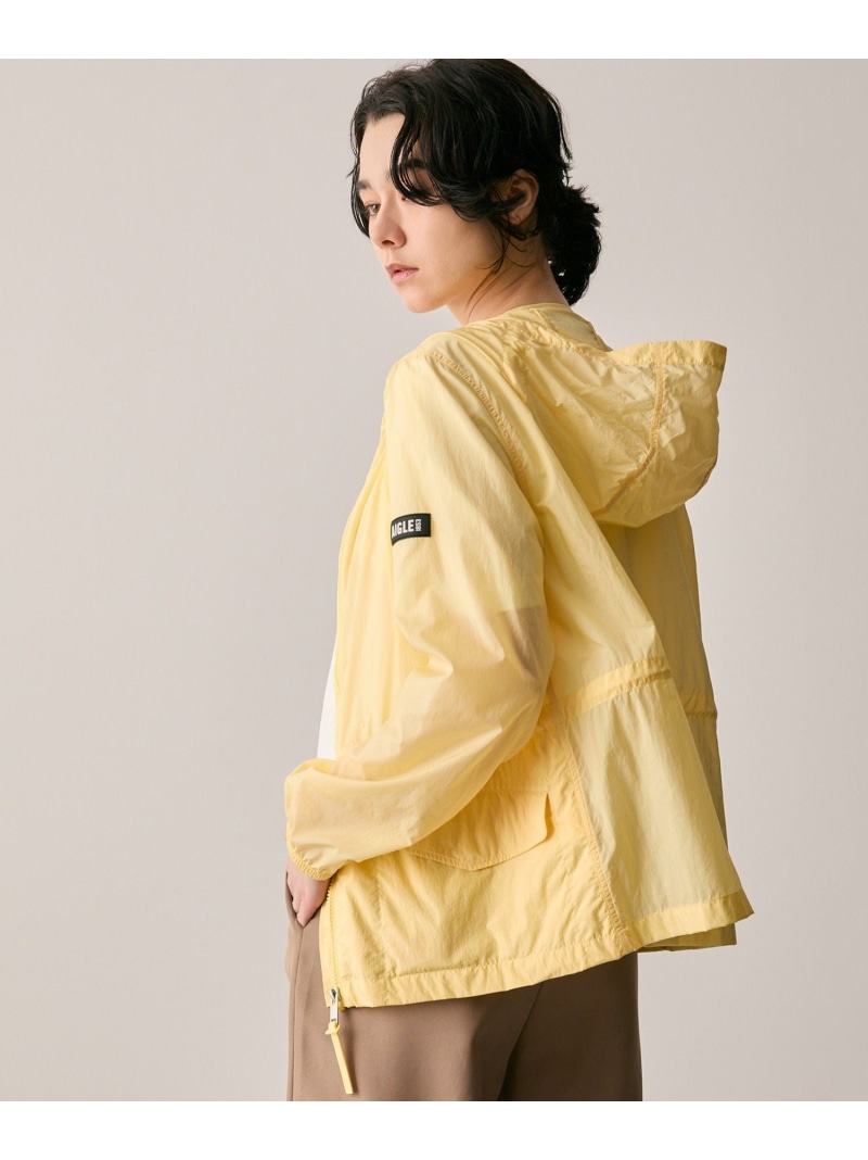 超軽さ 撥水 UVとり捨てる フーディショートジャケット AIGLE エーグル ジャケット・アウター ナイロン上衣 パープル 緑であること 白いこと 黄色【貨物輸送無料】[ Fashion]