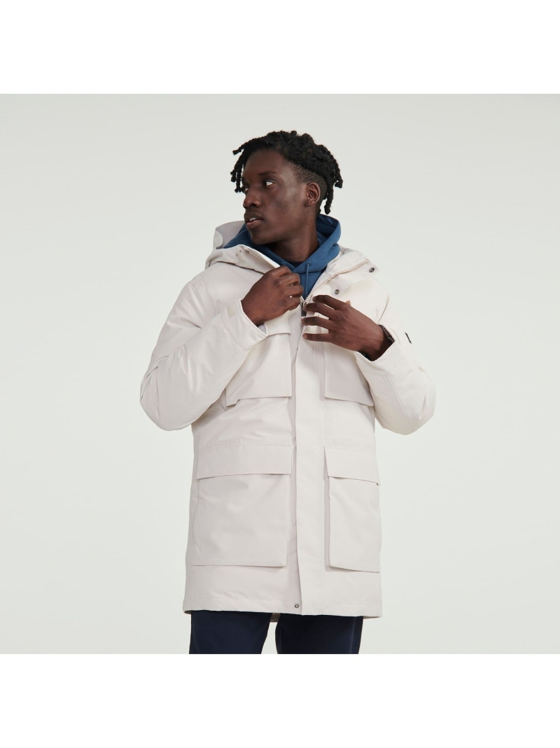 【SALE／50%OFF】透湿雨合羽 インサレーションフーデッドロングジャケット AIGLE エーグル ジャケット・アウター ダウンジャケット・ダウンベスト 黒いこと 白いこと【RBA_E】【貨物輸送無料】[ Fashion]