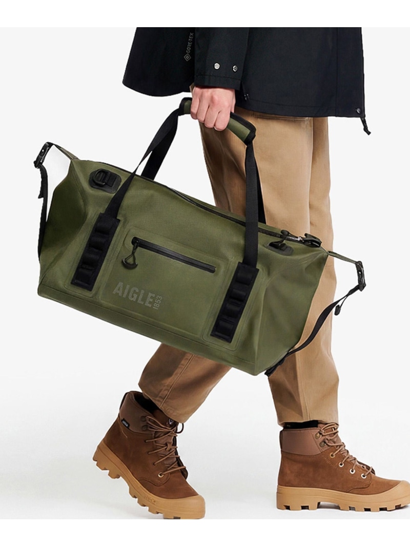 20L 雨合羽 周遊素っ気ない ダッフルバッグ AIGLE エーグル 御徒面子 ボストンバッグ 黒いこと 黄色【貨物輸送無料】[ Fashion]