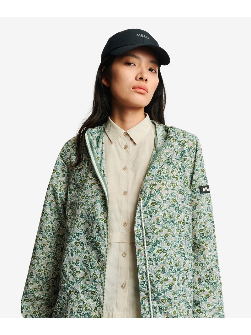 【LIBERTY】撥水 エクストラライト フーディジャケット AIGLE エーグル ジャケット・アウター ナイロン上衣 サクラ色 青み【貨物輸送無料】[ Fashion]