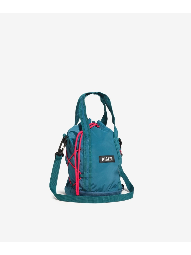 撥水 ライト&コンパクト 巾着バッグ 3L AIGLE エーグル バッグ ショルダーバッグ ネイビー ホワイト オレンジ【送料無料】[ Fashion]｜AIGLE