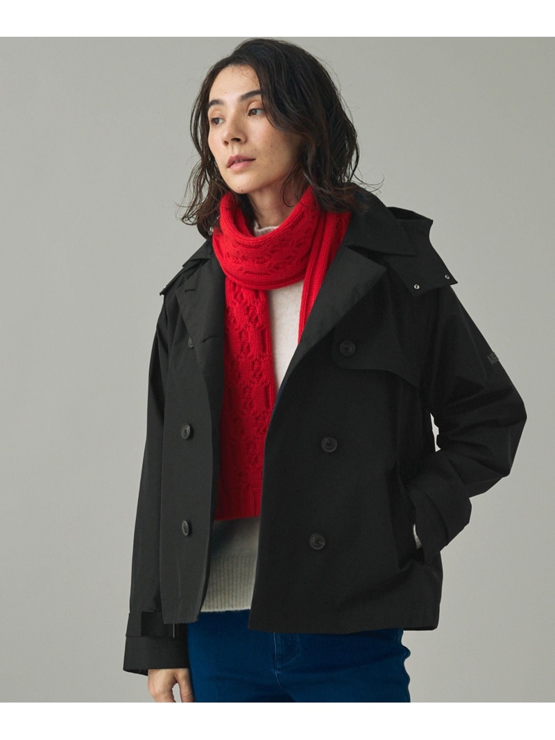 【SALE／30%OFF】GORE TEX ゴアテックス 防風 防水 透湿 2レイヤー ショートトレンチコート / フード脱着可 AIGLE エーグル ジャケット・アウター トレンチコート ホワイト グレー ブラック【RBA_E】【送料無料】[ Fashion]
