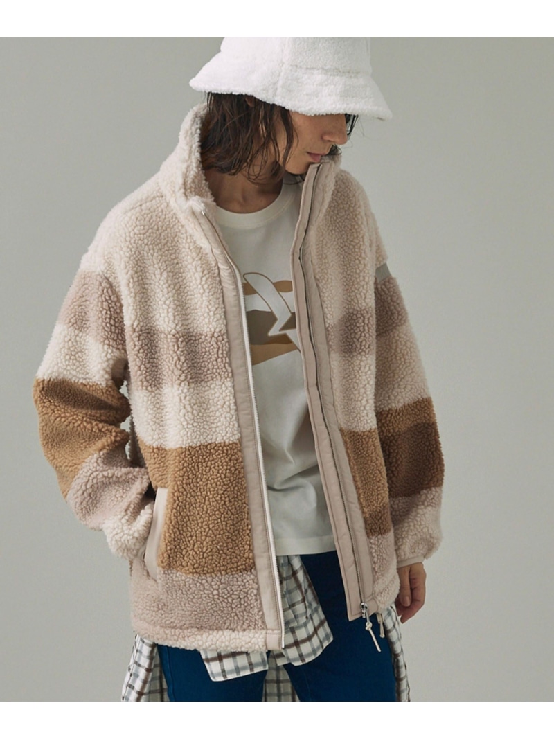 【SALE／40%OFF】ジップアップシェルパフリース ジップアップボアブルゾン AIGLE エーグル ジャケット・アウター ブルゾン・ジャンパー ホワイト【RBA_E】【送料無料】[ Fashion]