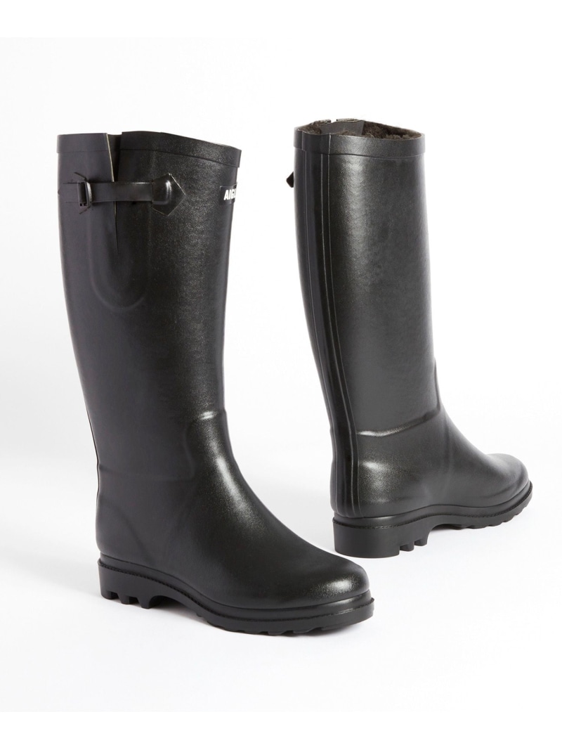 【SALE／10%OFF】雨合羽 Made インチ France エーグランティーヌ 毛革 天然ゴムブーツ AIGLE エーグル シューズ・靴 レインシューズ・ブーツ 黒いこと【RBA_E】【貨物輸送無料】[ Fashion]