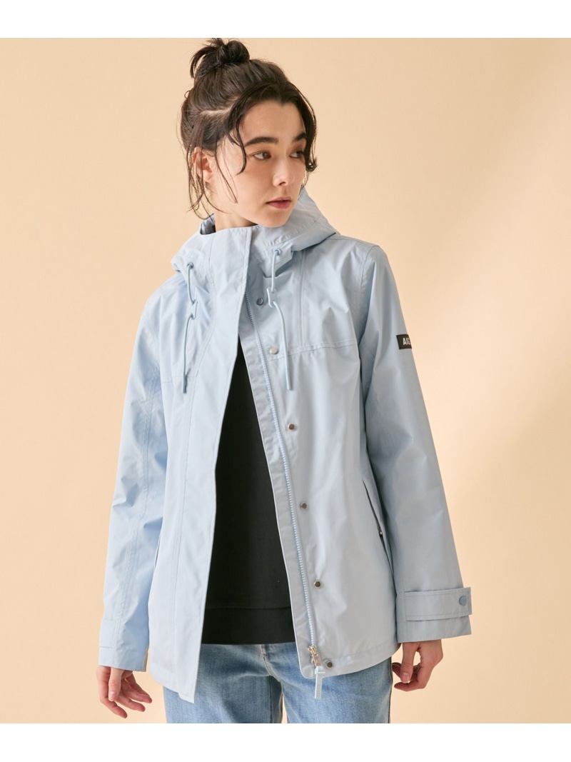 【SALE／30%OFF】GORE-TEX 雨合羽 透湿 防風 ゴアテックス 2度合い フーデッドショートジャケット RP AIGLE エーグル ジャケット・アウター 牟礼パーカー 米国海軍 白いこと【RBA_E】【貨物輸送無料】[ Fashion]