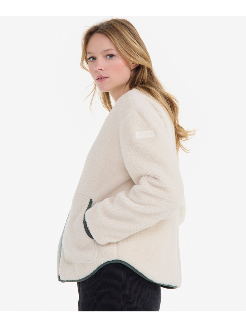 【SALE／40%OFF】リバーシブル シェルパフリースジャケット / ボアブルゾン AIGLE エーグル ジャケット・アウター ブルゾン・ジャンパー ホワイト ブラウン【RBA_E】【送料無料】[ Fashion]｜AIGLE