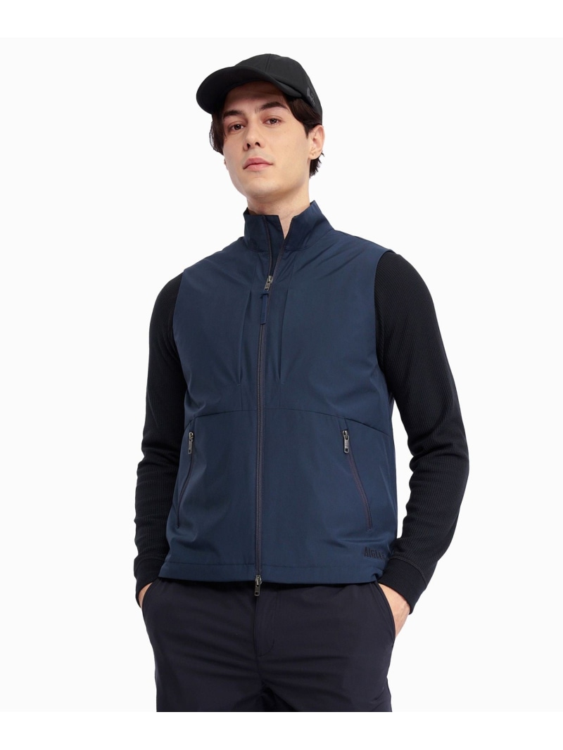 【SALE／30%OFF】GORE-TEX ゴアテックスウインドストッパー(R) 防風 撥水 透湿 スリーブレスベスト AIGLE エーグル トップス ベスト・ジレ ホワイト ネイビー【RBA_E】【送料無料】[ Fashion]