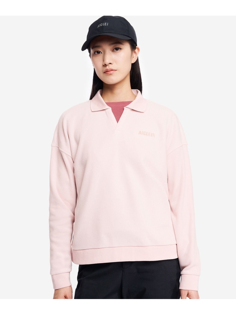 【SALE／30%OFF】POLARTEC THERMAL PRO ポーラーテック ポロフリース AIGLE エーグル トップス スウェット・トレーナー サクラ色【RBA_E】【貨物輸送無料】[ Fashion]