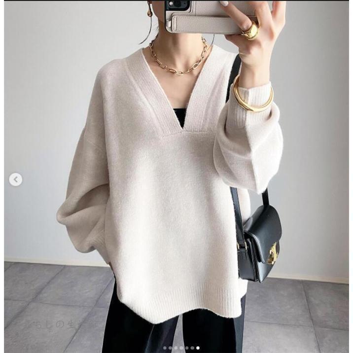 センソユニコ★長袖/Vネック/セーター/サイズ40/赤/アルパカ混/タグ付き/22，000円 ニットセーター レディース 秋冬 40代 セーター 長袖