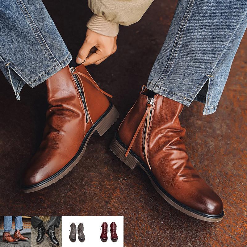 楽天市場】ライダーブーツ ショートブーツ メンズ ベルト ロングブーツ