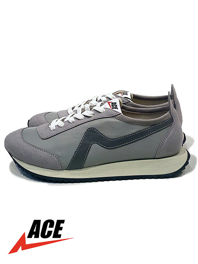 ACE SNKR (エーススニーカー)　 JONNY A　Col.GRAYU｜藍着堂aikidou Organic Blue Jeans