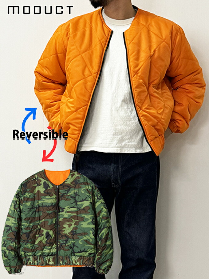 MODUCT(モダクト) DOUBLE A-side REVERSIBLE CARDIGAN  / Lot.No.MO15629-159)ORANGE  by東洋エンタープライズ