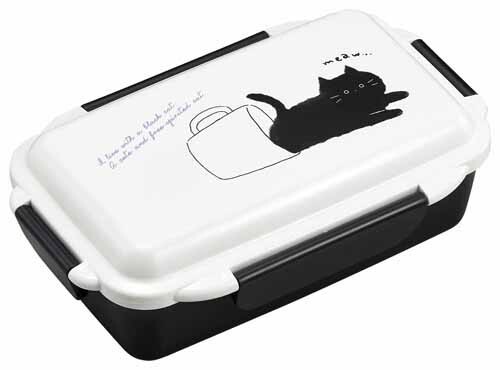 black cat 黒ねこ 弁当箱 500mL ランチボックス 抗菌 日本製 OSK【オススメ】【お買い得】画像