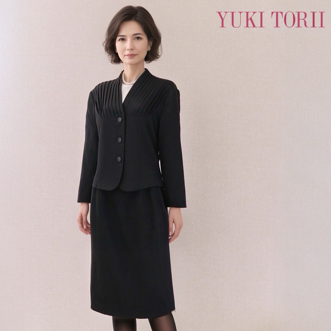 【中古】【 YUKI TORII / 黒いこと 】 ユキトリイ 喪服 レディース レディース背広 9 号 フォーマルドレス フォーマル 喪服 礼服 成人女性用 オール時節 フォーマルウェア レディース 飛び切り喪服礼服 日本ブランド名 喪服 フォーマルスーツ 法事 法要 告別式 喪中用 分かりやすい