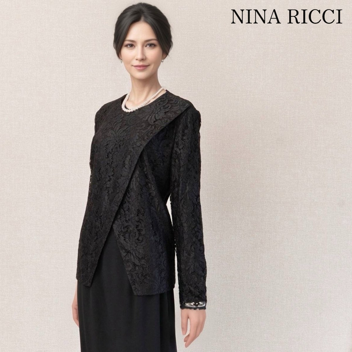 【中古】美品 日本の首都イギン NINA RICCI 礼服 9号 ブラックフォーマル 総スピード競技 合奏団 上衣 スコート レディース トリアセテート セットアップ 喪主 親族グループ 葬儀式 葬儀式 告別式 身寄り葬 慶弔両用 ニナリッチ Tokyo IGIN