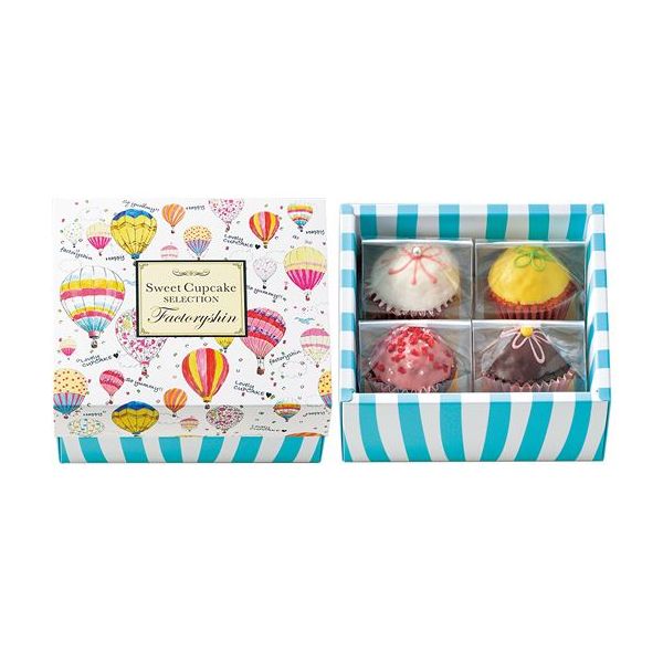 楽天市場 内祝い お菓子 ファクトリーシン スウィートカップケーキ ４個 Sw 4 出産 お返し 出産内祝い 出産祝い ギフト 結婚内祝い 結婚祝い 敬老の日 お彼岸 おしゃれ オシャレ かわいい 菓子折り ギフト工房 愛来 内祝 引出物通販