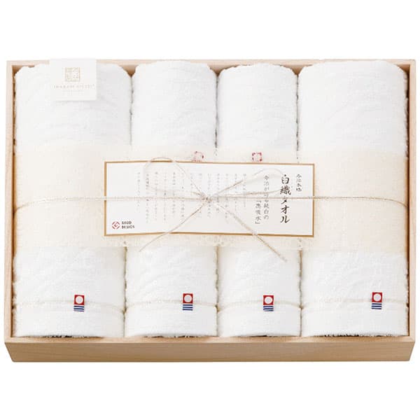 【送料無料】白織タオル タオルセット 木箱入 SR23100 今治タオル 内祝い 出産内祝い 結婚内祝い 入学内祝い 快気祝い 成人内祝い 香典返し お返し 新築内祝い プレゼント 8,580円