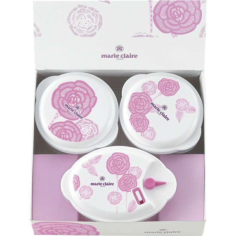 marie claire 5冊セット 楽天市場】マリ・クレール ローズブルーミング 電子レンジ容器3pc