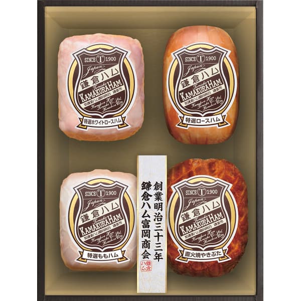 送料無料 メーカー直送 鎌倉ハム富岡商会 特選ハム・直火焼やきぶた4本詰め KDS-15T 代引き後払い対応不可品 内祝い お返し 出産内祝い 結婚内祝い 入学内祝い 成人内祝い 香典返し
