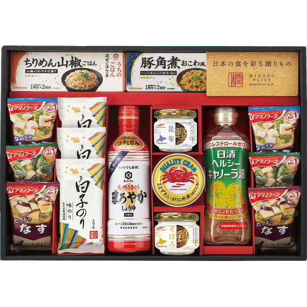 香典返し 味香門和膳 （みかどわぜん） 九州版 MKD-50KB 送料無料 調味料 食品 ギフト 内祝い お祝い お返し 出産内祝い 結婚内祝い 香典返し お供え のし包装 メッセージカード無料 入学内祝い 退職 お礼