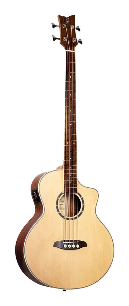 【送料込】【独占販売商品】ORTEGA D7CE-4 ピックアップ搭載 アコースティック ベース DEEP SERIES/ギグバッグ付